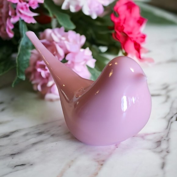 Mid Century Modern Modwing Bird Figurine 3d Resin Eames 60s PINK Large - Picture 3 of 4